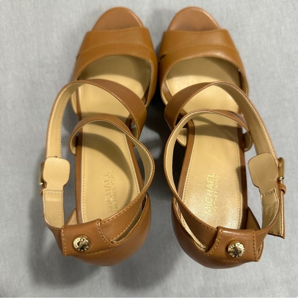 MICHAEL Michael Kors Sienna Espadrille Wedge Sandals, 8.5, openwork leather - Picture 4 of 16